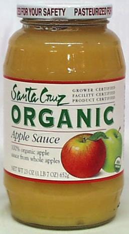 Santa Cruz Apple Sauce Organic - 12 x 23 ozs.