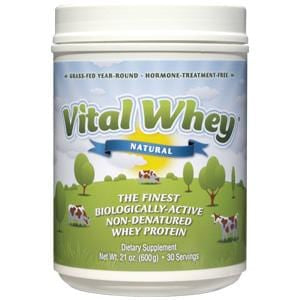 Well Wisdom Whey Vital Protein Powder, Natural - 6 x 21 ozs.