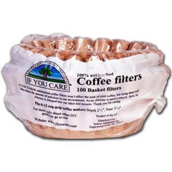 If You Care Coffee Filters, 8 inch Basket, Unbleached - 24 x 100 filters