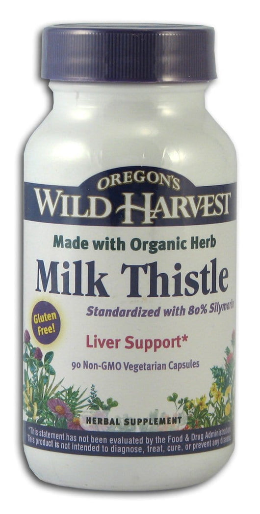 Oregon's Wild Harvest Milk Thistle with 80% Silymarin Organic - 90 veg caps