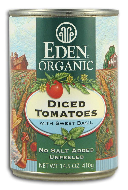 Eden Foods Diced Tomatoes with Sweet Basil Organic - 14.5 ozs.