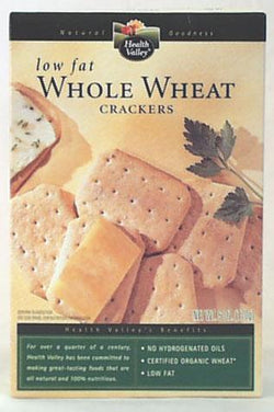 Health Valley Whole Wheat Crackers- Low Fat Organic - 6 ozs.