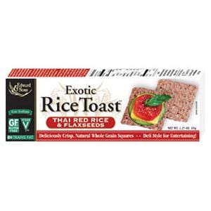 Edward & Sons Rice Toast Thai Red Rice & Flaxseed - 12 x 2.25 ozs.