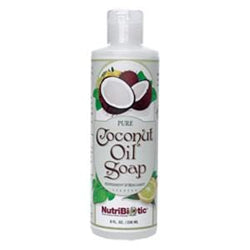 Nutribiotic Pure Coconut Oil Soap, Peppermint & Bergamot - 8 ozs.