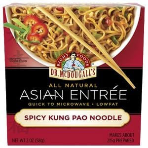 Dr. McDougall's Right Foods Asian Entree Spicy Kung Pao Noodles - 6 x 2 ozs.