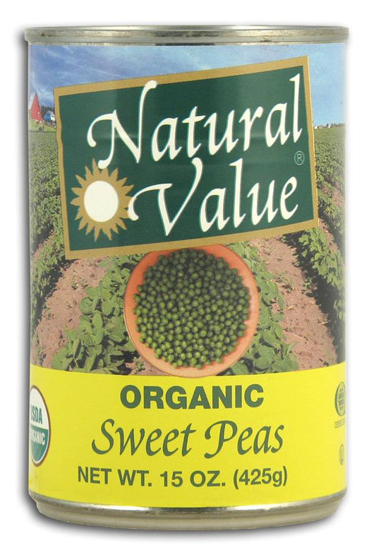 Natural Value Sweet Peas, Organic - 15 ozs.