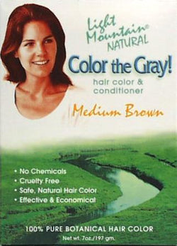 Light Mountain Color the Gray! Hair Color #3 Medium Brown - 7 ozs.