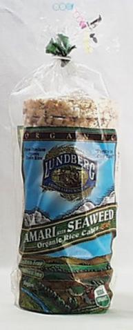 Lundberg Rice Cakes Tamari & Seaweed Organic Gluten-Free - 8.5 ozs.
