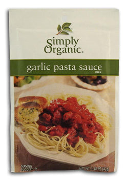 Simply Organic Garlic Pasta Sauce Mix Organic - 12 x 1.13 ozs.