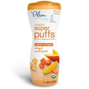 Plum Organics Super Puffs, Orange-Mango & Sweet Potato, Organic - 8 x 1.5 oz
