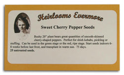 Heirlooms Evermore Sweet Cherry Pepper Seeds - 25 seeds