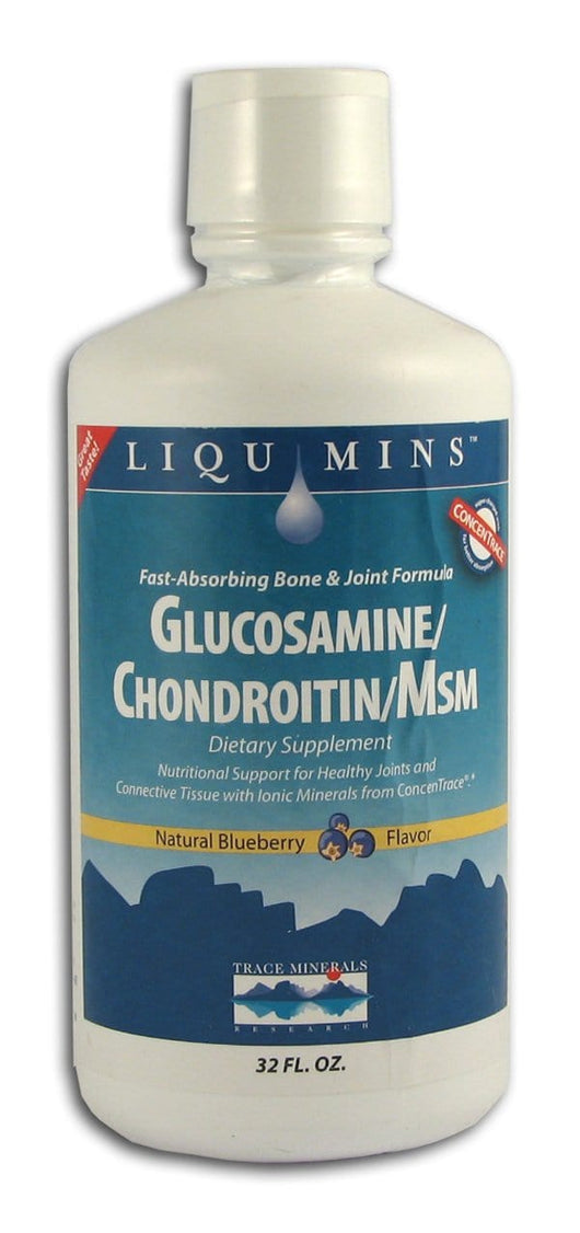 Trace Minerals Glucosamine/Chondroitin/MSM Blueberry Flavor - 32 ozs.