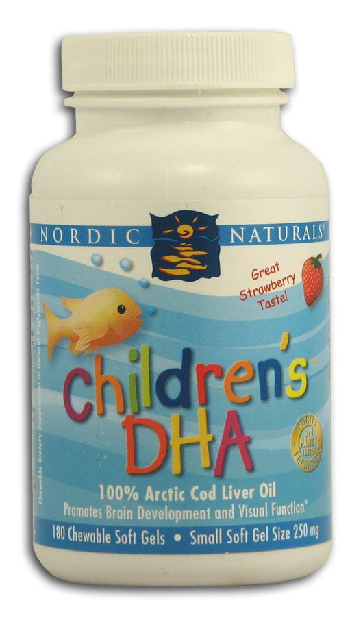 Nordic Naturals Children's DHA Cod Liver Oil Strawberry - 180 softgels