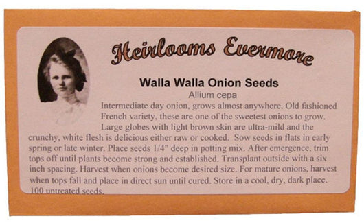 Heirlooms Evermore Walla Walla Onion Seeds - 100 seeds