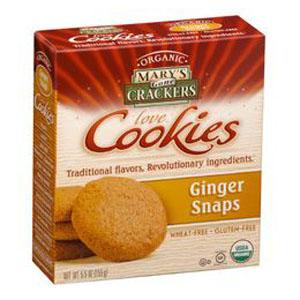 Mary's Gone Crackers Love Cookies Ginger Snaps Organic - 5.5 ozs.