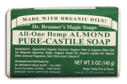 Dr Bronner Hemp Almond Pure Castile Soap Organic - 5 oz. bar