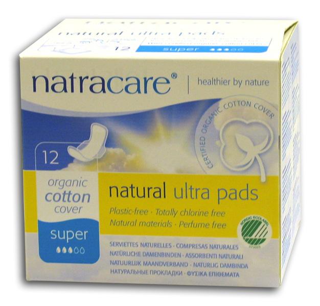 Natracare Ultra Super Pads with Wings - 12 x 12 ct.