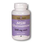 Thompson MSM Glucosamine 500 mg each 60 tabs