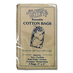 Flower Valley Reusable Cotton Bags - 3 bags