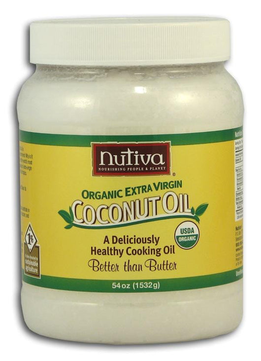 Nutiva Coconut Oil, Extra Virgin, Organic - 6 x 54 ozs.
