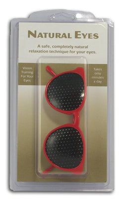 Natural Eyes Pinhole Glasses Child Red Frame - 1 pair