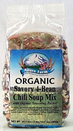 Azure Farm Savory 4-Bean Chili Mix Organic - 29.7 ozs.