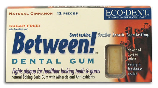 Eco-Dent Between! Dental Gum Cinnamon - 12 pieces