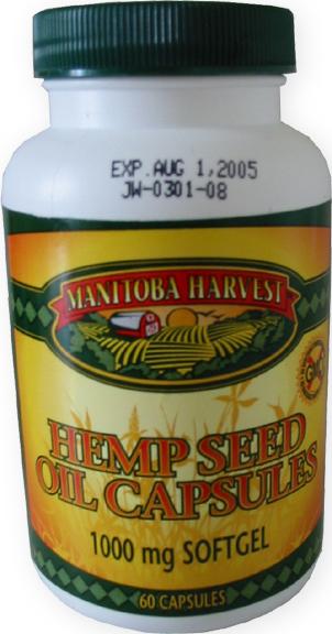 Manitoba Harvest Hemp Seed Oil Capsules 1000 mg - 12 x 60 caps