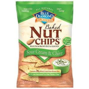Blue Diamond Nut Chips, Sour Cream & Chive - 4.25 ozs.