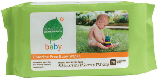 Seventh Generation Baby Wipes Travel Refill - 12 x 70 ct.
