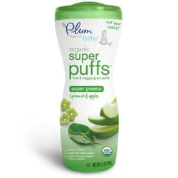 Plum Organics Super Puffs, Green-Spinach & Apple, Organic - 8 x 1.5 oz