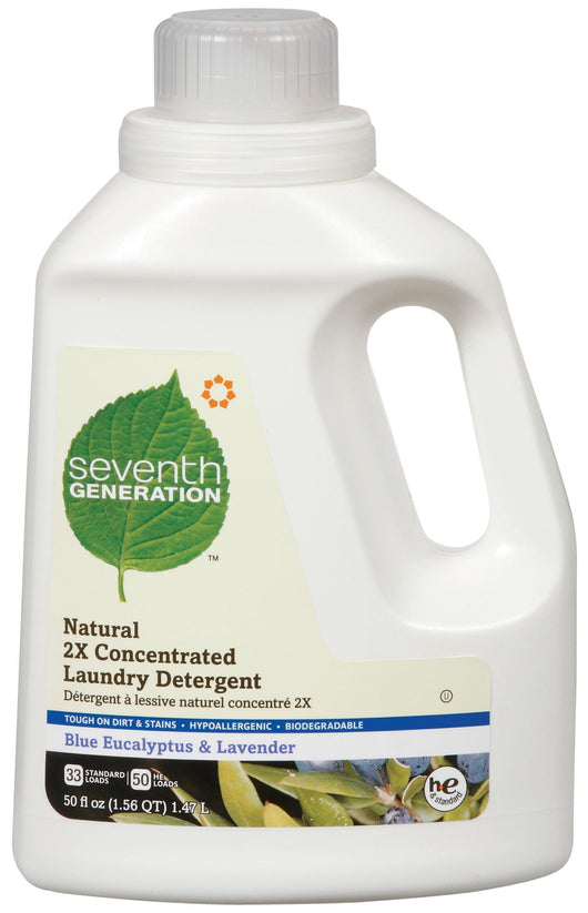 Seventh Generation 2x Ultra Concentrated Blue Eucalyptus & Lavender 32 loads - 6 x 50 ozs.