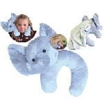 Endangered Species Travel Elephant Travel Buddy Neck Pillow with 30