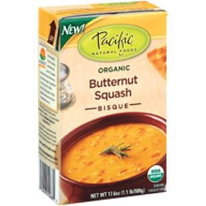 Pacific Foods Butternut Squash Bisque Soup, Organic - 12 x 17.6 ozs.