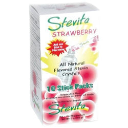 Stevita Strawberry Stevia Drink Mix Sticks 10 sticks - 1 box