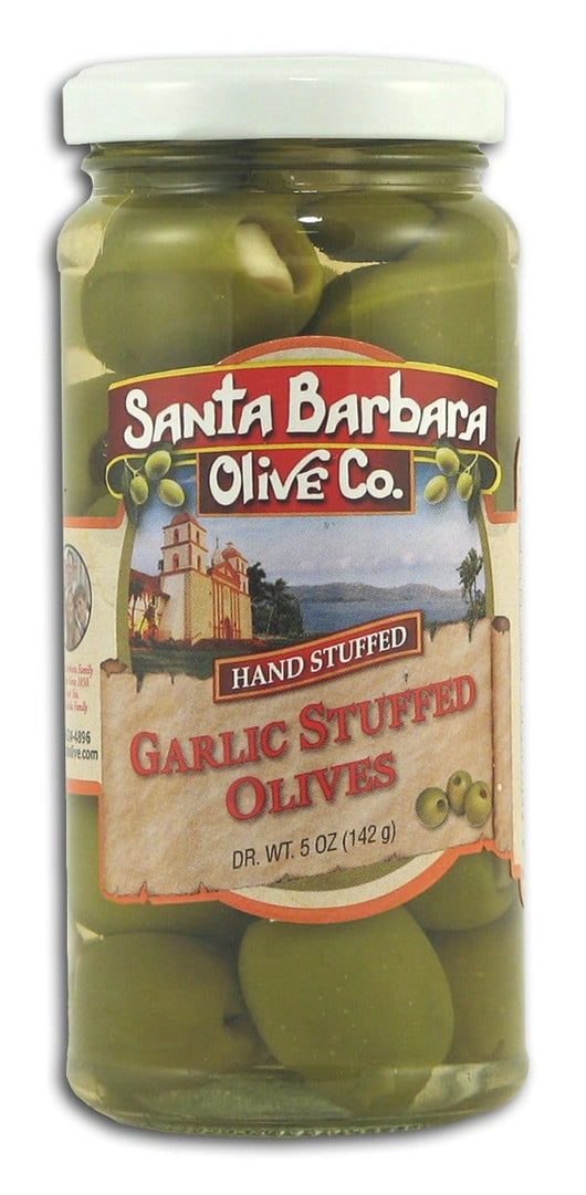 Santa Barbara Garlic Stuffed Olives - 12 x 5 ozs.