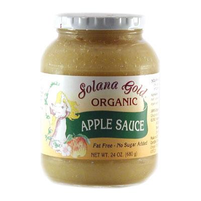 Solana Gold Organics Apple Sauce in Glass Organic - 24 ozs.