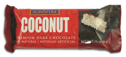 Sunspire Coconut Bar Dark Chocolate - 3 x 1.4 ozs.
