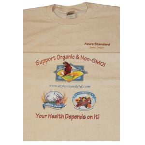 Azure Standard T-Shirt, Natural, Organic w/Organic/Non-GMO, Large - 1 each