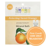 Aura Cacia Relaxing Sweet Orange Aromatherapy Mineral Bath 2.5 oz.
