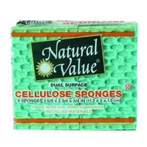 Natural Value Cellulose Sponges - 24 x 4 ct.