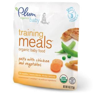 Plum Organics Stage 3 Training Meals Pasta with Chicken & Vegetables, Organic - 12 x 4 ozs