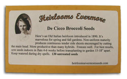 Heirlooms Evermore De Cicco Broccoli Seeds - 130 seeds