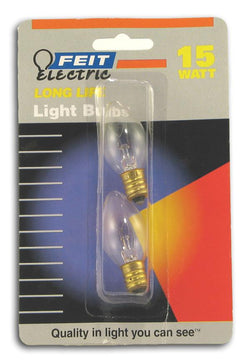 Feit Electric 15 Watt Night Light Bulb 2 bulbs - 3 x 1 pkg.