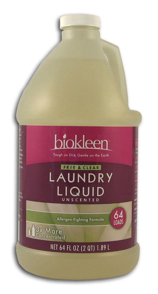 Biokleen Free & Clear Laundry Liquid - 64 ozs.