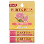 Burt's Bees 2-Pack Refreshing Lip Balm with Pink Grapefruit 0.15 oz.