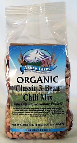 Azure Farm Classic 3-Bean Chili Mix Organic - 30.5 ozs.