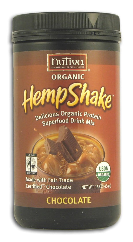 Nutiva Hemp Shake Chocolate Organic - 6 x 16 ozs.