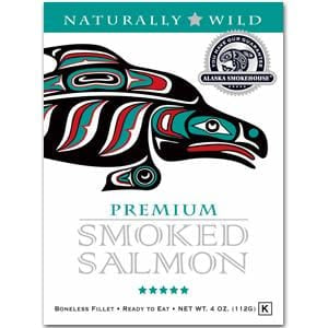 Alaska Smokehouse Smoked Salmon, Natural, in Gift Box - 4 ozs.