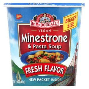 Dr. McDougall's Right Foods Big Soup Cups, Minestrone - 6 x 2.3 ozs.
